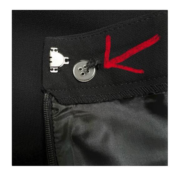 Kasper Pant Suit Set Size 14 Black Blazer Jacket Straight Leg Pants Side Zip - Picture 12 of 12